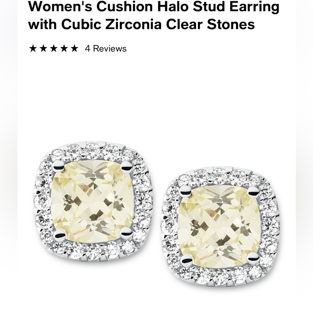 Michael Kors Women's Cushion Halo Stud Earring with Cubic Zirconia Clear Stones